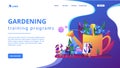 Garden workshop concept landing page