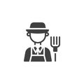 Gardener, farmer profession vector icon