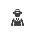 Gardener, farmer vector icon