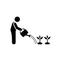 Gardener, flower, watering icon. Element of daily routine icon