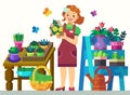 Gardener Girl from Flower Shop