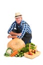 Gardener with harvest Royalty Free Stock Photo