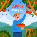 Gardener Harvesting Red Apple At Garden Royalty Free Stock Photo