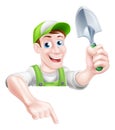 Gardener Holding Trowel