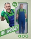 The gardener lifelike doll Royalty Free Stock Photo