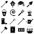 Gardener tools icons set, simple style