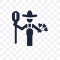 Gardener transparent icon. Gardener symbol design from Agriculture, Farming and Gardening collection.