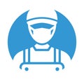 Gardener Wearing mask Vector Icon which can easily modify or edit