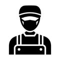 Gardener Wearing mask Vector Icon which can easily modify or edit