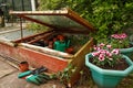 Gardeners cold frame Royalty Free Stock Photo