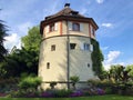 Gardeners Tower or Gartnerturm oder Gaertnerturm, Flower Island Mainau on the Lake Constance or Die Blumeninsel im Bodensee