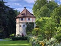 Gardeners Tower or Gartnerturm oder Gaertnerturm, Flower Island Mainau on the Lake Constance or Die Blumeninsel im Bodensee