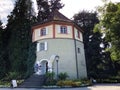 Gardeners Tower or Gartnerturm oder Gaertnerturm, Flower Island Mainau on the Lake Constance or Die Blumeninsel im Bodensee