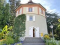 Gardeners Tower or GÃÂ¤rtnerturm Gartnerturm oder Gaertnerturm, Flower Island Mainau on the Lake Constance or Die Blumeninsel