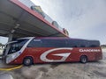 Gardenia bus at stopping point at day Royalty Free Stock Photo