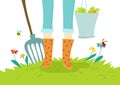 Gardening and agricolture illustration concept