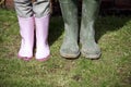 Gardening boots. Conceptual image shot
