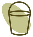 Gardening bucket, icon