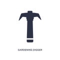 gardening digger icon on white background. Simple element illustration from tools concept