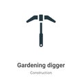 Gardening digger vector icon on white background. Flat vector gardening digger icon symbol sign from modern tools collection for