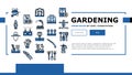 Gardening Equipment Landing Header Vector Royalty Free Stock Photo