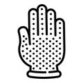 Gardening glove icon, outline style