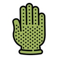 Gardening glove icon, outline style