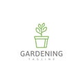 Gardening green logo vector