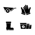 Gardening Grower Tools. Simple Related Vector Icons