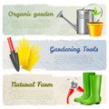 Gardening Horizontal Banners Set