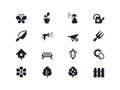 Gardening icons. Lyra series Royalty Free Stock Photo