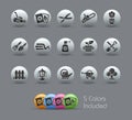 Gardening Icons Pearly Series Royalty Free Stock Photo