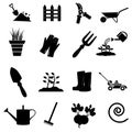 Gardening icons set Royalty Free Stock Photo