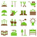 Gardening icons set Royalty Free Stock Photo