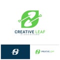 Gardening logo design vector template, Creative Leaf rake logo design concept Royalty Free Stock Photo