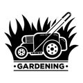 Gardening logo, simple style Royalty Free Stock Photo