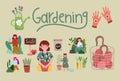 gardening, people garden nature plants carrots gloves tools