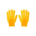 Gardening safety gloves vector icon
