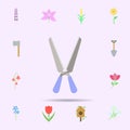 Gardening scissors colored icon. Universal set of nature for website design and development, app development