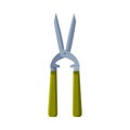 Gardening Scissors for Trimming, Agriculture Work Equipment, Garden Tool Flat Style Vector Illustration on White Royalty Free Stock Photo