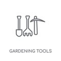 Gardening tools linear icon. Modern outline Gardening tools logo