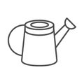 Gardening, watering can object equipment line icon style