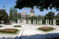 Gardens of the AlbÃÂ©niz palace located on the Montjuic mountain in the city of Barcelona