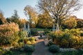 Gardens and autumn color at Wave Hill Public Gardens, in the Bronx, New York City