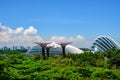 Gardens by the Bay, Bay Area, Singapore, Asia. Park with Domes and Supertrees.