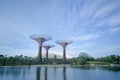 Gardens by the Bay, Singapore, long exposure Royalty Free Stock Photo