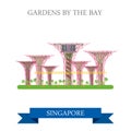 Gardens by the Bay Singapore vector attraction travel landmark