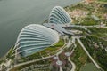 Gardens by the Bay view from marina bay hote Royalty Free Stock Photo