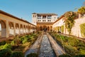 Gardens of beautiful Alhambra Royalty Free Stock Photo