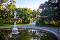 Calm pond in the middle of Cape Town Gardens.